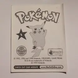 Pokemon - Charizard - Topps Merlin Sticker - Series 1 - #6/240 - 1999 - Image 2