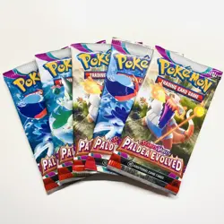 x5 Pokemon Paldea Evolved Scarlet Violet Sealed Booster Pack - Image 1