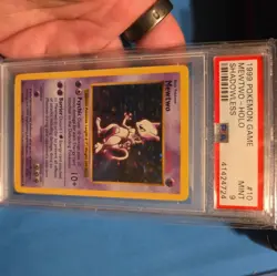 1999 Pokemon Base Set Shadowless Mewtwo Holo 10/102 PSA 9 Mint - Image 1