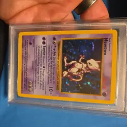 1999 Pokemon Base Set Shadowless Mewtwo Holo 10/102 PSA 9 Mint - Image 2
