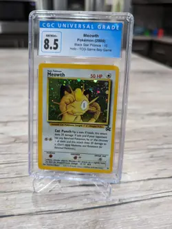Meowth Pokemon (2000) Black Star Promos 10 Holo TCG Game Boy Game CGC Mint 8.5 - Image 2