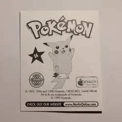 Pokemon - Wartortle - Topps Merlin Sticker - Series 1 - #S4/36 - Holo - 1999 - Image 2