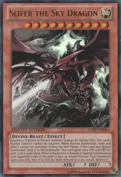 Yugioh! LP Slifer the Sky Dragon - JUMP-EN061 - Ultra Rare - Limited Edition Lig - Image 1