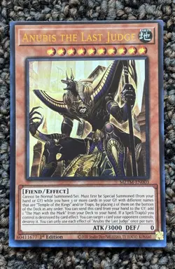 Yugioh Anubis The Last Judge Ultra Rare MZTM-EN003 1st Edition NM - Image 1