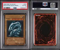 2002 Yu-Gi-Oh Blue-Eyes White Dragon SDK-001 Unlimited Starter Deck Kaiba PSA 6 - Image 3