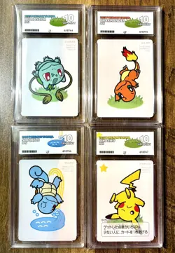 Bulbasaur Charmander Squirtle Pikachu ACE10 Pokemon Center Japan Card Sequential - Image 1