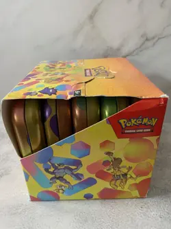 Pokemon 151 TCG Display box w Empty Mini Tins w/ Coins & Art Card - NO PACKS - Image 4
