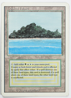 Tropical Island Magic Card Dual Land Revised MTG Reserved List - Image 1