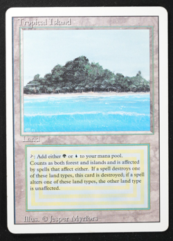 Tropical Island Magic Card Dual Land Revised MTG Reserved List - Image 3