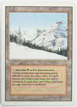 Taiga Magic Card Dual Land Revised MTG Reserved List - Image 1