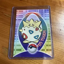 Mint/Nm Topps Pokemon Johto Series 1 Sticker Chase Card Togepi Glossy 20 of 62 - Image 1