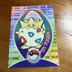 Mint/Nm Topps Pokemon Johto Series 1 Sticker Chase Card Togepi Glossy 20 of 62 - Image 3