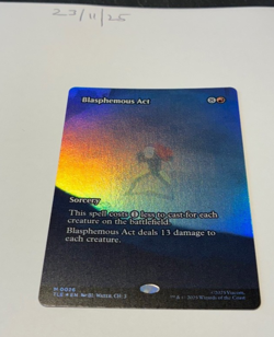 Magic the Gathering MTG Blasphemous Act x1 Borderless FOIL Card NM/M - Image 1