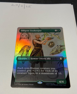 Magic the Gathering MTG Diligent Zookeeper x1 Rare B'less FOIL Card NM/M - Image 1