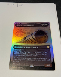Magic the Gathering MTG The Fire Nation Drill x1 Rare B'less FOIL Card NM/M - Image 1