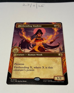 Magic the Gathering MTG Firebending Student x1 Rare Showcase Card NM/M Avatar - Image 1