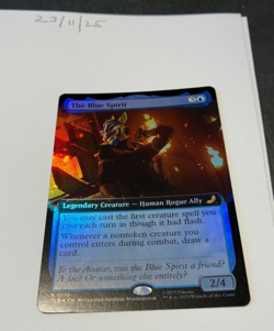 Magic the Gathering MTG The Blue Spirit x1 Rare Extended FOIL Card NM/M Avatar - Image 1