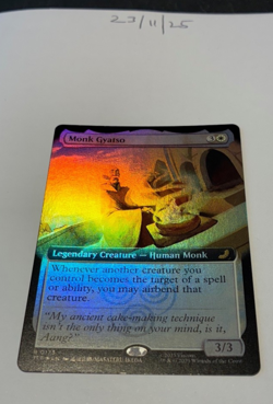 Magic the Gathering MTG Monk Gyatso x1 Rare Extended FOIL Card NM/M Avatar - Image 1