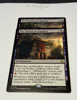 Magic the Gathering MTG Fire Nation Occupation x2 Rare Cards NM/M Avatar - Image 1