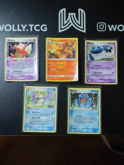 Lotto 5 Carte Pokemon Stamped Art Charizard Holo Ita Old New Good Near Mint - Image 1