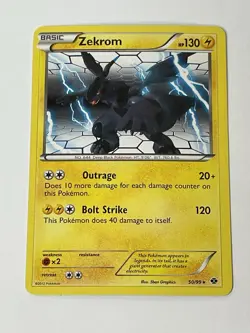 Pokemon Next Destinies 50/99 Zekrom Non-Holo Lightly Played - Image 1