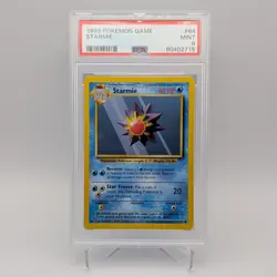 Starmie 64/102 Base Set PSA 9 MINT Graded Pokemon TCG Card 1999 WOTC - Image 1