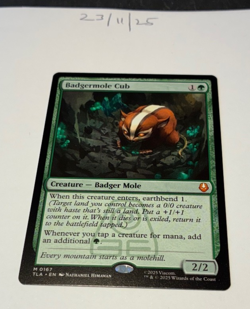 Magic the Gathering MTG Badgermole Cub x1 Mythic Card NM/M Avatar - Image 1