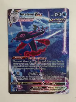 Inteleon VMAX 266/264 Fusion Strike Alternate Art Secret Pokemon Card NM - Image 1