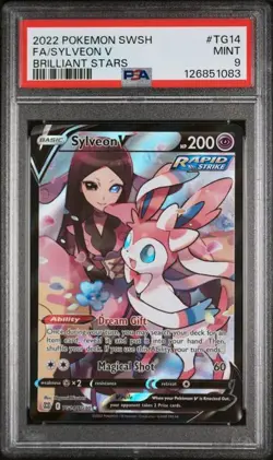 Sylveon V - 2022 Brilliant Stars #TG14 PSA 9 Pokemon Card TCG - Image 1