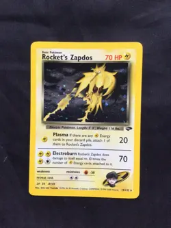 Pokemon Cards: Gym Challenge Rare Holo: Rocket's Zapdos 15/132 - Image 1
