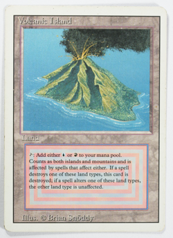 Volcanic Island Magic Card Dual Land Revised MTG Reserved List - Image 1