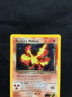 Pokemon Cards: Gym Heroes Rare Holo: Rocket's Moltres 12/132 - Image 2