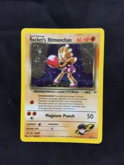 Pokemon Cards: Gym Heroes Rare Holo: Rocket's Hitmonchan 11/132 - Image 1