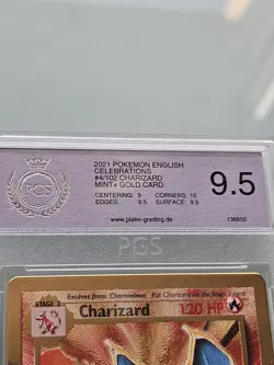 Pokemon Charizard 4/102 Celebrations - Gold Metal Card PGS (Beschreibung Lesen) - Image 2