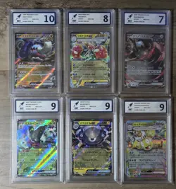 RKT Grading Pokemon Japanese Graded Cards Bundle X6 Double Rare Ultra Rare - Image 1
