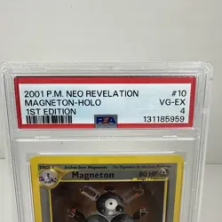 PSA 4 Magneton Holo 10/64 1st Edition W/Swirl ?? Neo Revelation 2001 Pokemon - Image 2