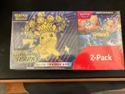 Pokemon Surging Sparks ETB & Booster Bundle Costco 2-pack Sealed New - Image 1