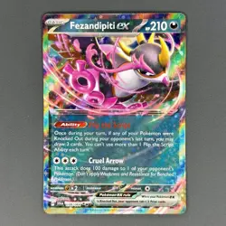 Pokemon TCG Fezandipiti EX Double Rare Holo NM Pack Fresh 038/064 - Image 2