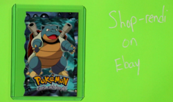 BLASTOISE 9 OF 12 DIE-CUT EMBOSSED BLUE LABEL POKEMON TOPPS THE ANIMATED MOVIE - Image 1