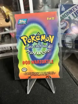 1999 TOPPS POKEMON THE MOVIE WARTORTLE #08 DIE-CUT #8 of 12 BLUE LABEL - Image 2