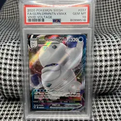 2020 Pokemon SWSH Vivid Voltage Galarian Darmanitan VMAX #037/185 PSA 10 GEM ! - Image 1
