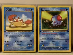 2000 Pokemon 1st Edition Fossil Set Weezing Geodude Horsea Kabuto 11 Card Lot - Image 5