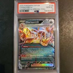 2025 POKEMON SVP EN-SV BLACK STAR PROMO #196 CHARIZARD EX PSA 10 NEW CERT - Image 1