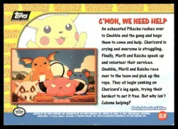 C'Mon, We Need Help [Foil] #53 Pokemon 1999 Topps Movie LP - Image 2