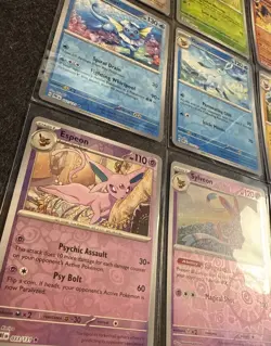 9 Prismatic Evolutions Eeveelution Pokemon Card Complete Reverse Holo Set PTCG - Image 3