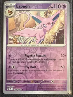 9 Prismatic Evolutions Eeveelution Pokemon Card Complete Reverse Holo Set PTCG - Image 4