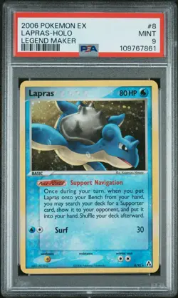 2006 POKEMON EX LEGEND MAKER 8 LAPRAS HOLO - PSA 9 - Image 1