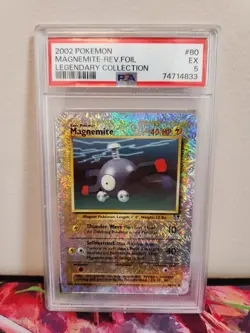 2002 POKEMON MAGNEMITE REVERSE FOIL LEGENDARY COLLECTION PSA 5 EX - Image 1