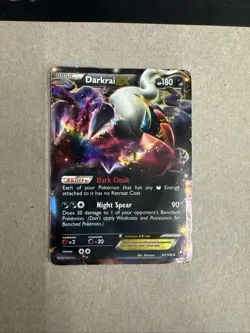 Pokemon TCG Darkrai EX 63/108 Dark Explorers Holo Ultra Rare 2012 - Bad Shape - Image 1