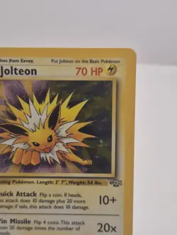 Pokemon TCG Jolteon Jungle Holo Rare Card 4/64 Vintage, Moderately Played - Image 3